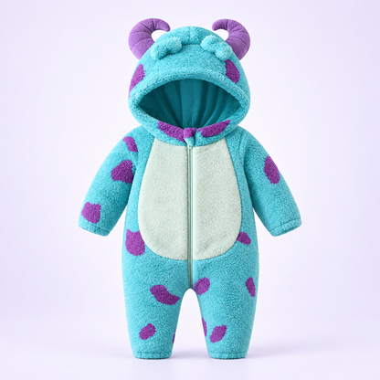 Fluffy monster onesie, front view
